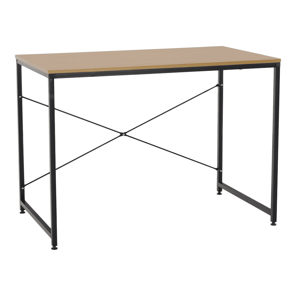 KONDELA Písací stôl, dub / čierna, 100x60 cm, MELLORA